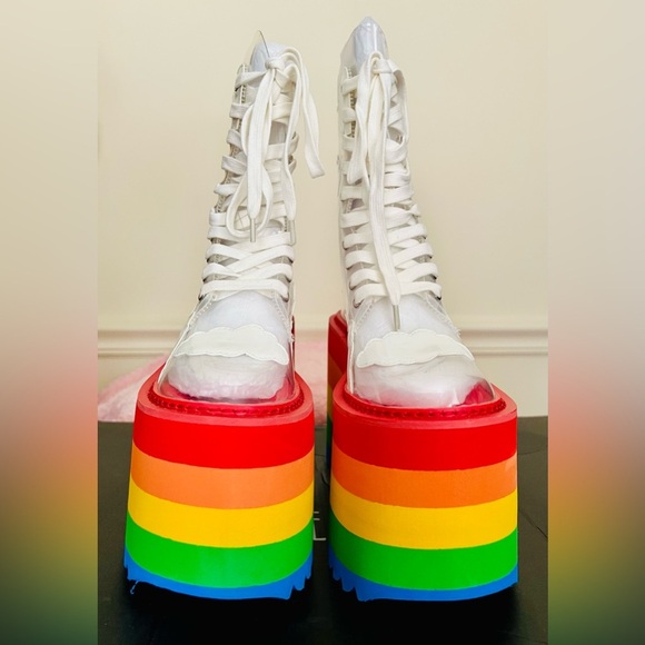 NIB Size 6 Dolls Kill Current Mood Happy Daze Platforms - Picture 3 of 16